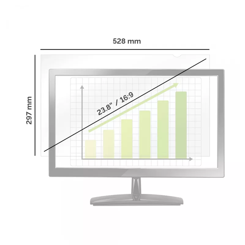 Fellowes 4816901 filtr prywatności do wyświetlacza 60,5 cm (23,8 cala) Monitor Bezramkowy filtr prywatności do wyświetlacza