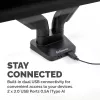 Fellowes Platinum Series Dual Monitor Arm - uchwyt monitora na dwa 40-calowe ekrany 8KG - regulowany podwójny uchwyt biurkowy - pochylenie 45°, obrót w płaszczyźnie poziomej 180°, obrót wokół osi 360°, VESA 75 x 75/100 x 100 - czarny