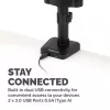 Fellowes Platinum Series Triple Monitor Arm - Monitor Mount for Three 7KG 27 inch Screens - Adjustable Triple Monitor Desk Mount - Tilt 45° Pan 180° Swivel 360° Rotation 360°, VESA 75 x 75/100 x 100 - Czarny