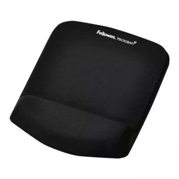 Fellowes mysz Mat Wrist Support - PlushTouch mysz Pad with Non Slip Rubber Base & Antibacterial Protection - Ergonomic mysz Mat for Computer, Laptop, Home Office Use - Czarny