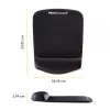 Fellowes mysz Mat Wrist Support - PlushTouch mysz Pad with Non Slip Rubber Base & Antibacterial Protection - Ergonomic mysz Mat for Computer, Laptop, Home Office Use - Czarny