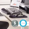 Fellowes mysz Mat Wrist Support - PlushTouch mysz Pad with Non Slip Rubber Base & Antibacterial Protection - Ergonomic mysz Mat for Computer, Laptop, Home Office Use - Czarny