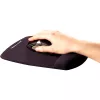 Fellowes mysz Mat Wrist Support - PlushTouch mysz Pad with Non Slip Rubber Base & Antibacterial Protection - Ergonomic mysz Mat for Computer, Laptop, Home Office Use - Czarny