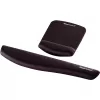 Fellowes mysz Mat Wrist Support - PlushTouch mysz Pad with Non Slip Rubber Base & Antibacterial Protection - Ergonomic mysz Mat for Computer, Laptop, Home Office Use - Czarny