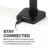 Fellowes Platinum Series podwójny, piętrowy uchwyt do monitora - Uchwyt do monitora na dwa 8KG 27-calowe ekrany - Regulowany podwójny uchwyt biurkowy - Pochylenie 45° Obrót w poziomie 180° Obrót w pionie 360° Obrot 360°, VESA 75 x 75/100 x 100 - Czarny
