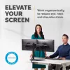 Fellowes Seasa Dual Monitor Arm - Wolnostojący uchwyt do monitorów 8 kg 27 cali - Ergonomiczny Regulowany Uchwyt Monitorowy - Pochylenie 45° Obrót 120° Obrót 360°, VESA 75 x 75/100 x 100 - Czarny