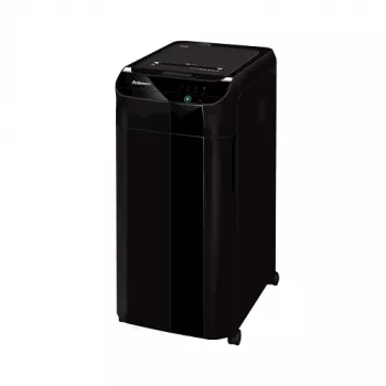Fellowes niszczarka do papieru AutoMax 350C – niszczenie ścinkowe, automatyczne podawanie 350 arkuszy, kosz 68 L, wysoki poziom bezpieczeństwa P4