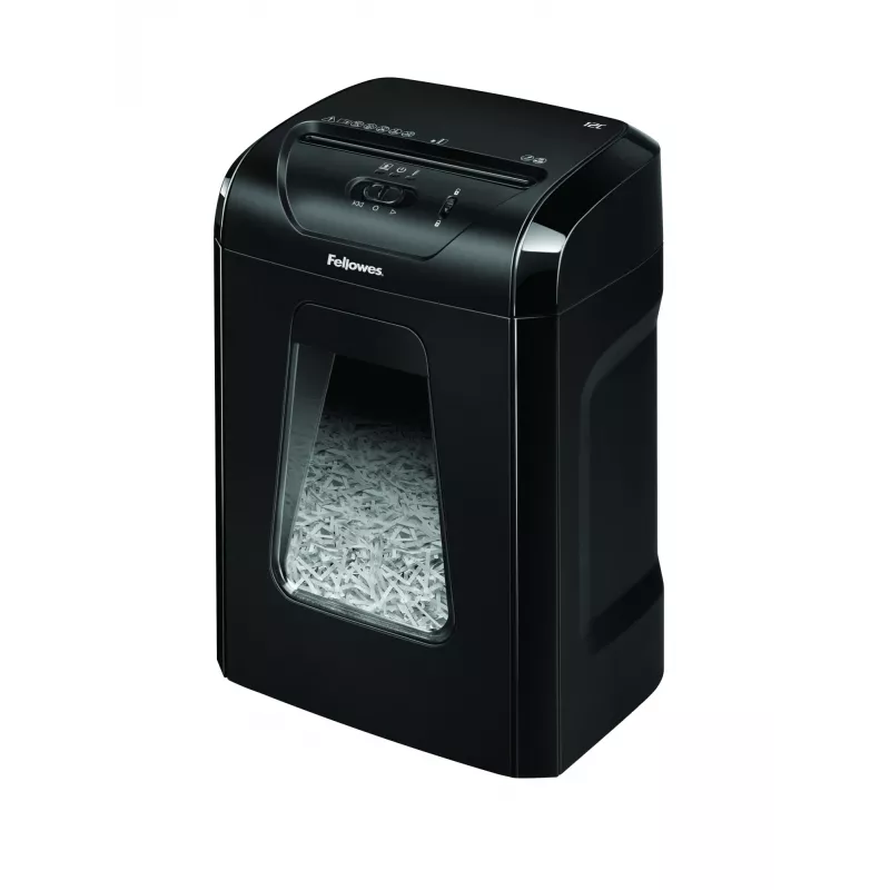 Niszczarka Fellowes Powershred 12C, cięcie krzyżowe, 22,5 cm, czarna