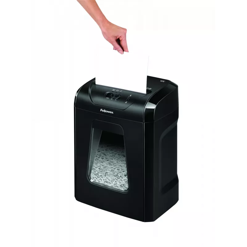 Niszczarka Fellowes Powershred 12C, cięcie krzyżowe, 22,5 cm, czarna