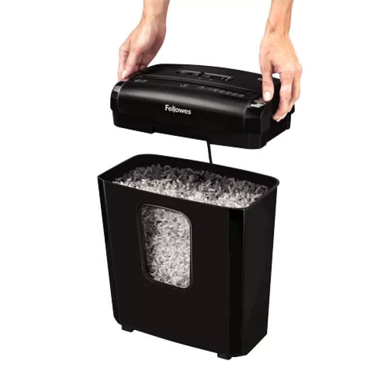 Niszczarka papieru Fellowes Powershred 6M, cięcie mikroniszczące, czarny