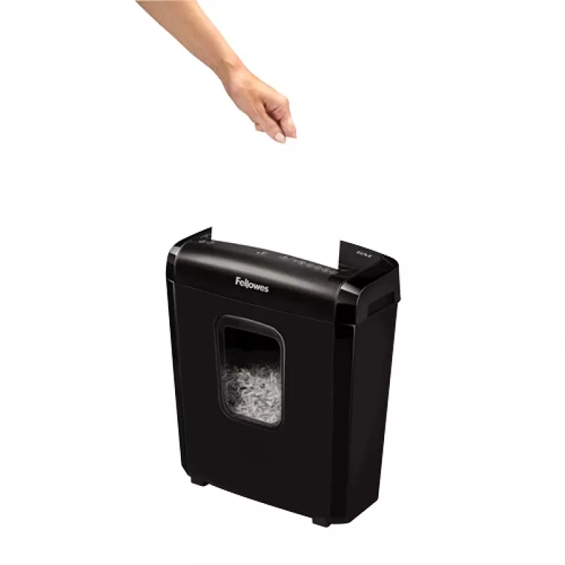 Niszczarka papieru Fellowes Powershred 6M, cięcie mikroniszczące, czarny