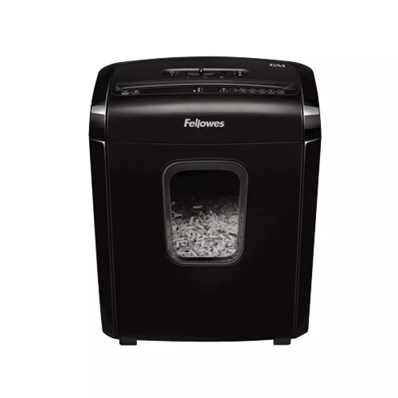 Niszczarka papieru Fellowes Powershred 6M, cięcie mikroniszczące, czarny