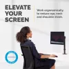 Fellowes Reflex Monitor Arm - Uchwyt monitora do ekranów 8 kg 32 cale - Regulowany uchwyt biurkowy do monitora - Pochylenie 45° Obrót 180° Rotacja 360°, VESA 75 x 75/100 x 100 - Czarny