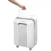 Fellowes Powershred LX201 niszczarka mikrocięta biała, cięcie mikro, 23 cm, 2 x 12 mm, 22 L, dotyk, 4 kółka