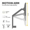 Fellowes Platinum Series Dual Monitor Arm - Monitor Mount for Two 8KG 40 inch Screens - Adjustable Dual Monitor Desk Mount - Tilt 45° Pan 180ᵒ Swivel 360ᵒ Rotation 360ᵒ, VESA 75 x 75/100 x 100 - srebrny