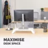Fellowes podstawka pod monitor z 3-stopniową regulacją wysokości - Hana LT Podstawka pod monitor - Ergonomiczna regulowana podstawka pod monitor do komputerów - Maks. udźwig 22,6 kg - Biała