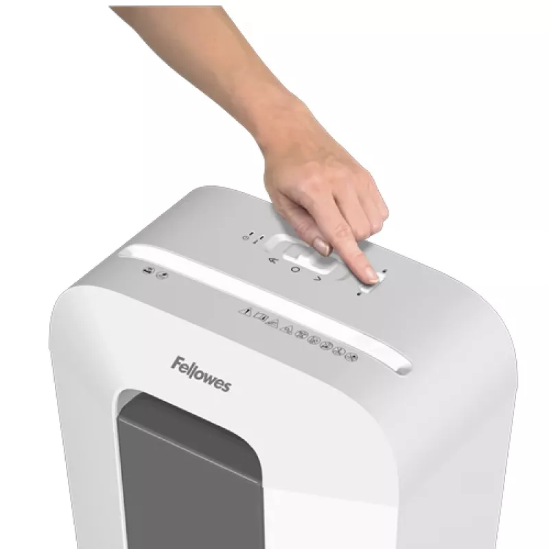 Niszczarka krzyżowa Fellowes LX Series Powershred LX50 (biała) – opatentowany zamek bezpieczeństwa