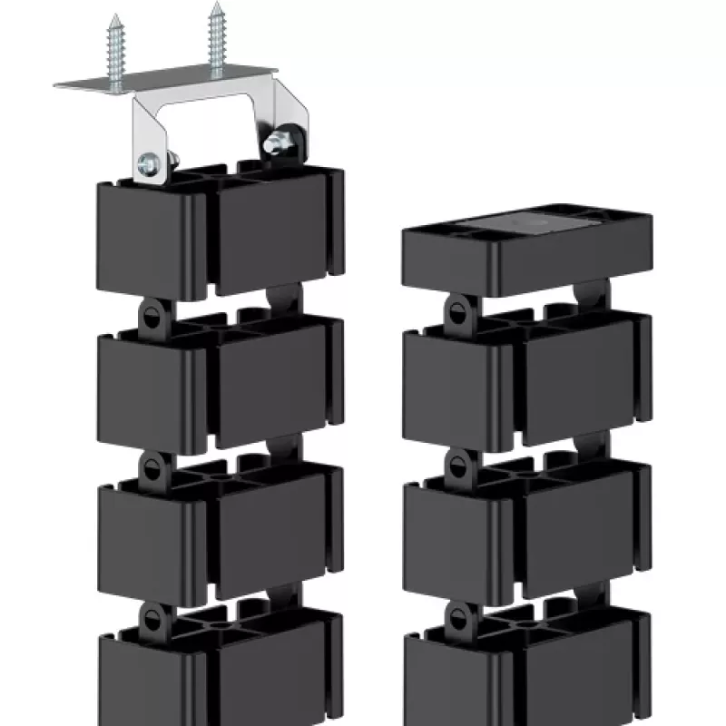 Fellowes 100136871 organizer kabli Biurko Osłona na kable Czarny 1 szt.