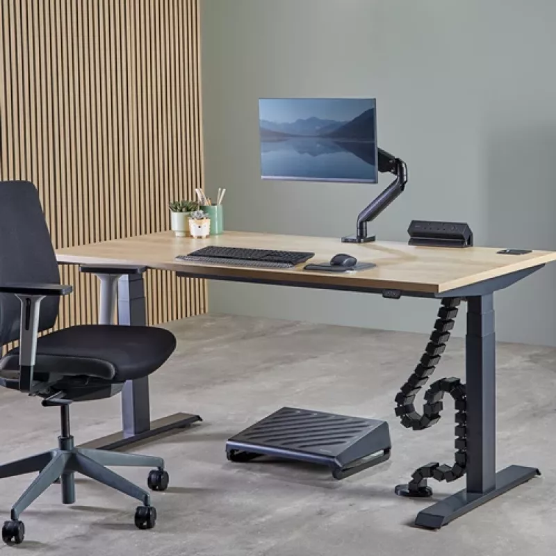 Fellowes 100136871 organizer kabli Biurko Osłona na kable Czarny 1 szt.