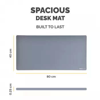 Fellowes Computer Desk Mat with Non-Slip Base Breyta Desk Mat with Antibacterial Protection Marine