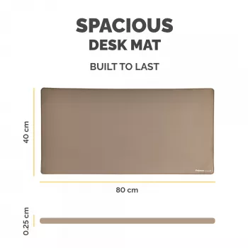 Fellowes Computer Desk Mat with Non-Slip Base Breyta Desk Mat with Antibacterial Protection Sand
