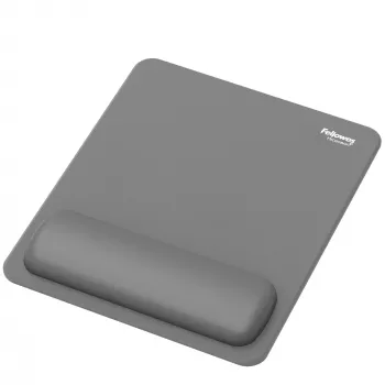 Fellowes Breyta Podkładka pod mysz z podpórką pod nadgarstek Wsparcie nadgarstka z ochroną antybakteryjną Ergonomiczna podkładka pod mysz Szara