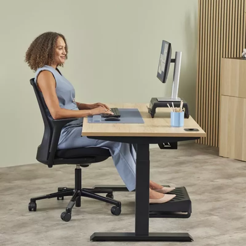 Fellowes Wrist Rest Breyta Palm Rest z ochroną antybakteryjną Ergonomiczna podpórka pod nadgarstek Marine