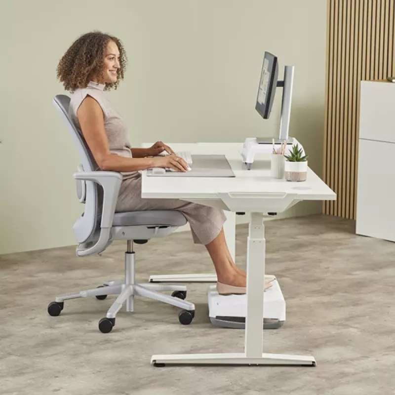 Fellowes Wrist Rest Breyta Palm Rest z ochroną antybakteryjną Ergonomiczna podpórka pod nadgarstek Piaskowy