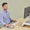 Podpórka pod nadgarstek do klawiatury Fellowes Breyta, ergonomiczne wsparcie nadgarstka z ochroną antybakteryjną, szara