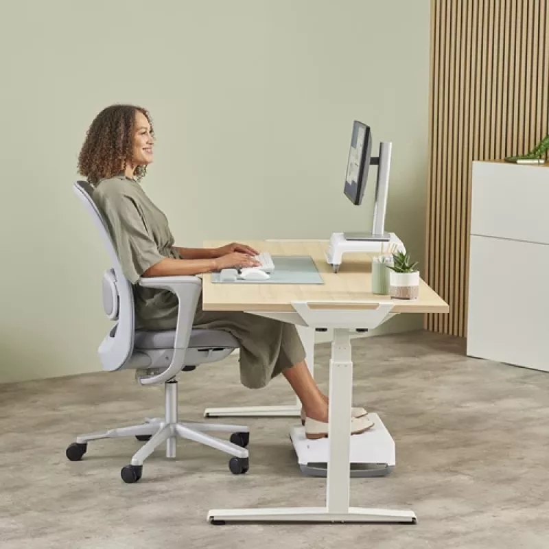 Fellowes Podpórka pod nadgarstki do klawiatury Breyta Ergonomiczna podpórka z ochroną antybakteryjną Szałwia