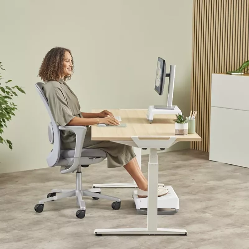 Fellowes klawiatura Wrist Rest Breyta Compact klawiatura Wrist Support with Antibacterial Protection Ergonomic Wrist Support Sage