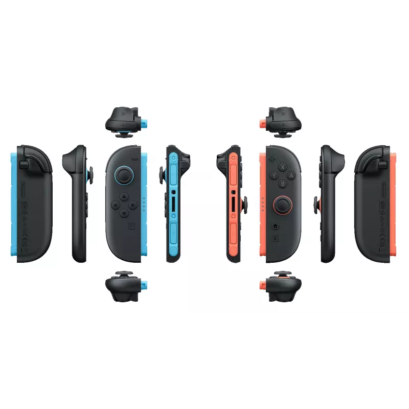 Nintendo Joy-Con 2 (L)/(R) Light niebieski/Light czerwony, Joystick, Nintendo Switch 2, Capture button, D-pad, Home button, Analogowe / Cyfrowe, Bezprzewodowy, Bluetooth