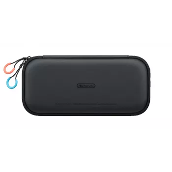 Etui ochronne i folia na ekran Nintendo Switch 2, etui sztywne, Nintendo, czarne, Nintendo Switch 2, zamek błyskawiczny, 142 mm