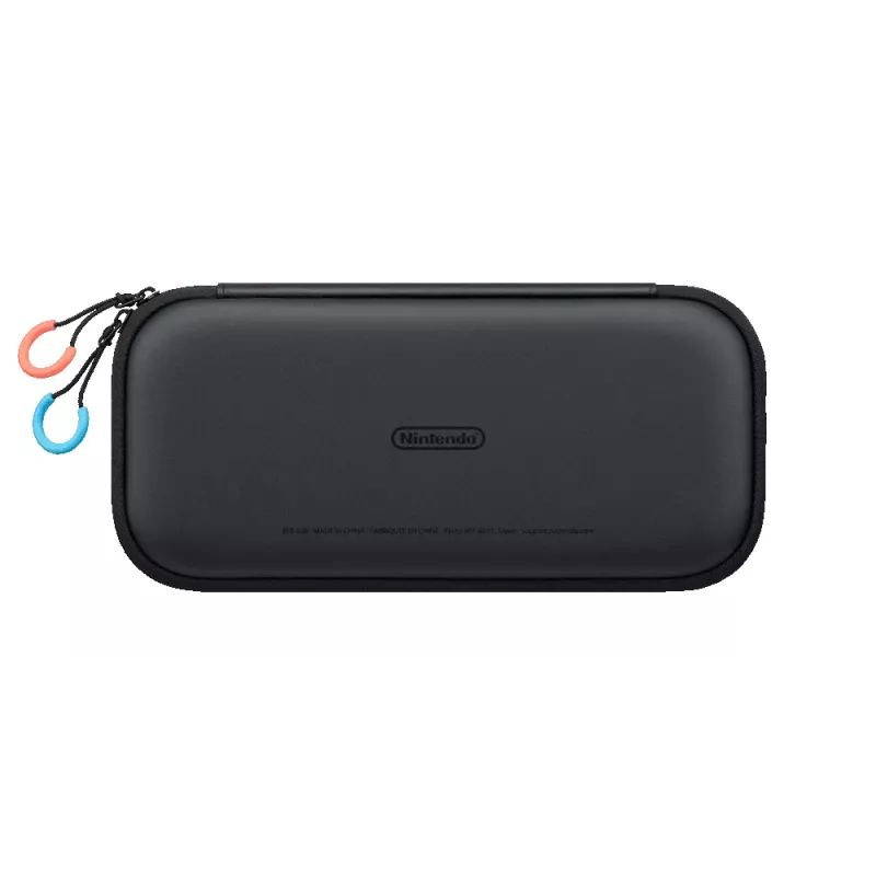Etui ochronne i folia na ekran Nintendo Switch 2, etui sztywne, Nintendo, czarne, Nintendo Switch 2, zamek błyskawiczny, 142 mm