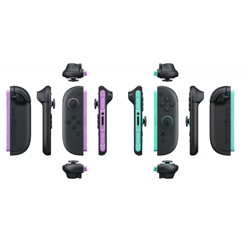 Nintendo Joy-Con 2 Para Jasny Fiolet/Jasna Zieleń, Gamepad, Nintendo Switch 2, Przycisk Home, Analogowe / Cyfrowe, Bezprzewodowe, Bluetooth