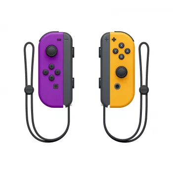 Gamepad NINTENDO Joy-Con bezprzewodowy Bluetooth dla Nintendo Switch — Czarny/Pomarańczowy/Fioletowy, analogowo-cyfrowy, D-pad