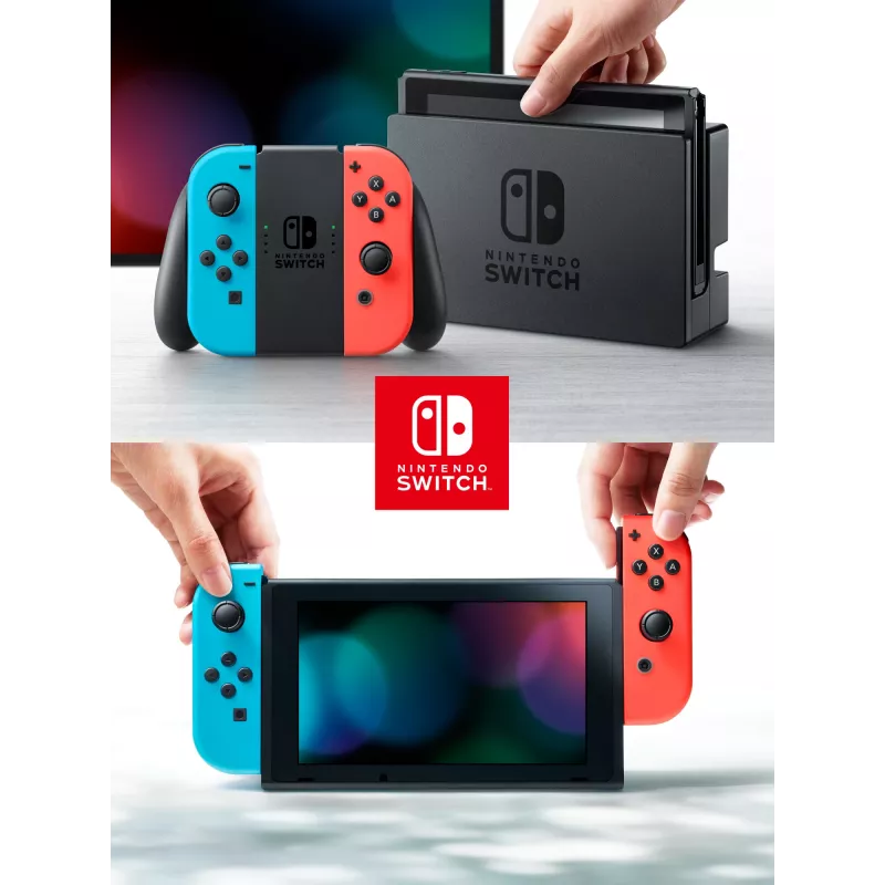 Nintendo Switch przenośna konsola do gier 15,8 cm (6,2 cala) 32 GB ekran dotykowy Wi-Fi niebieski, szary, czerwony