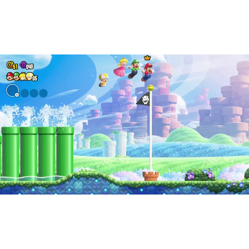 Nintendo Super Mario Bros. Wonder Standard niemiecki, niderlandzki, angielski, hiszpański, francuski, włoski, japoński, koreański, portugalski, rosyjski Nintendo Switch