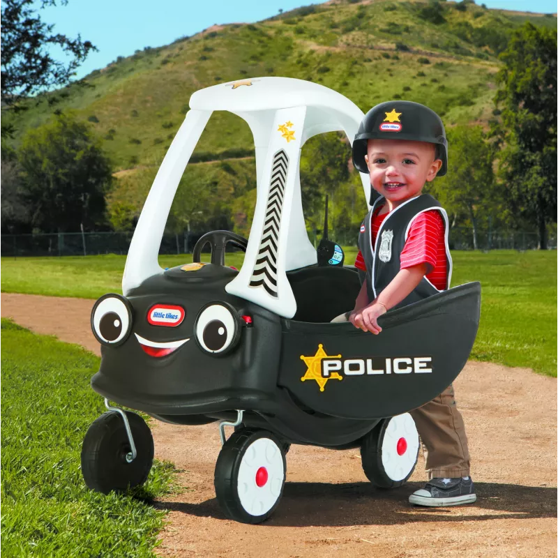 Little Tikes Tikes Patrol Policyjny Samochód, 1.5 roku(lat), 4 koła, Plastik, Czarny, Biały, Wymaga baterii