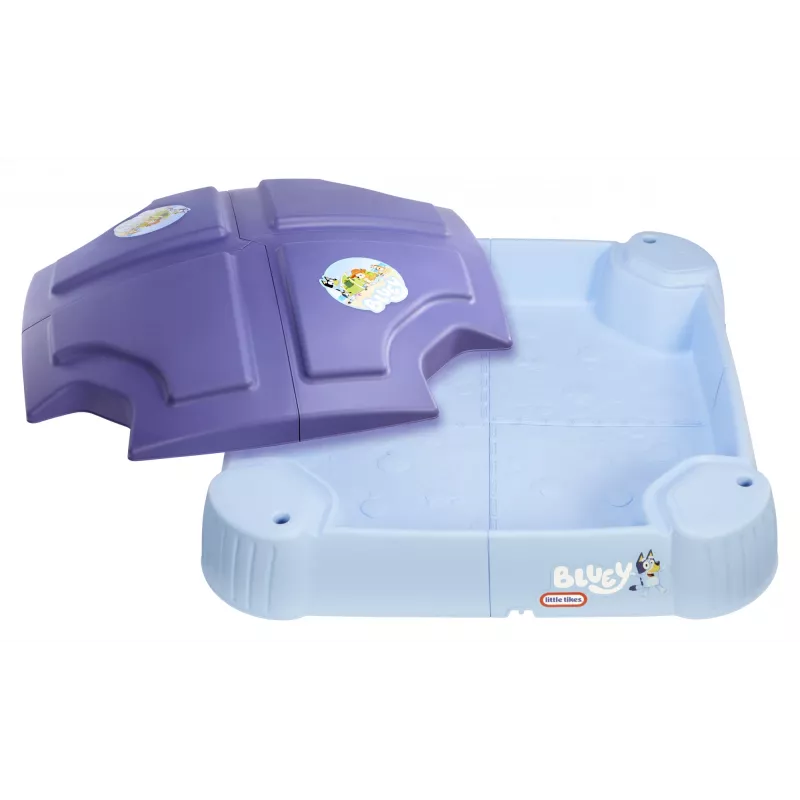 Little Tikes Bluey Beach Day Piaskownica, Kwadratowa, Plastikowa, Niebieska, Piaskownica