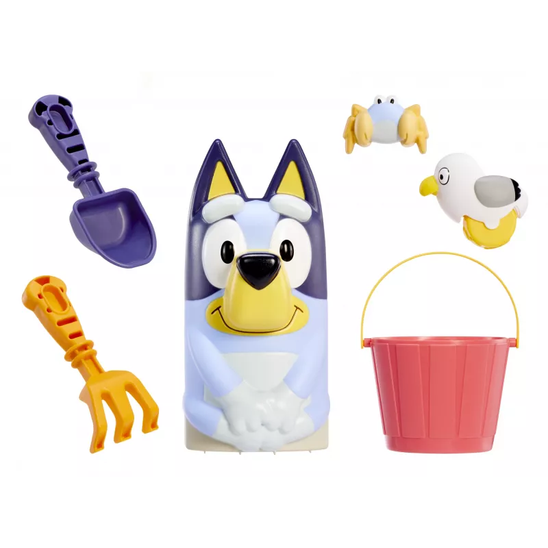 Little Tikes Bluey Beach Day Piaskownica, Kwadratowa, Plastikowa, Niebieska, Piaskownica