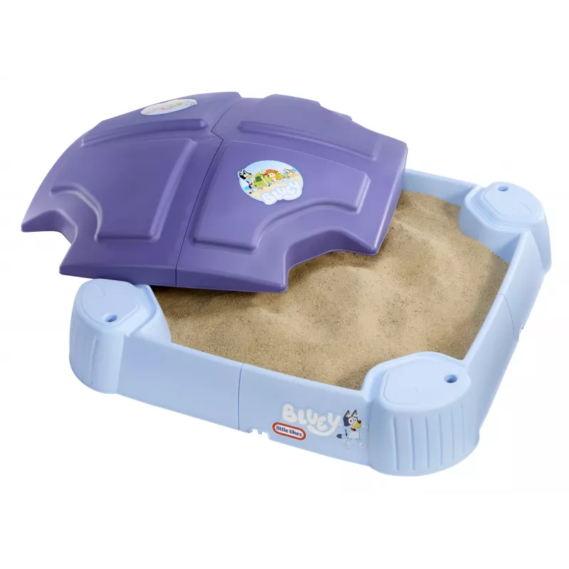 Little Tikes Bluey Beach Day Piaskownica, Kwadratowa, Plastikowa, Niebieska, Piaskownica