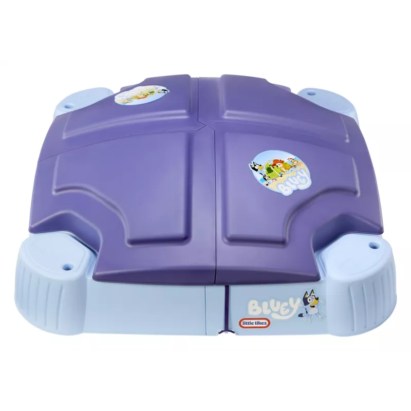 Little Tikes Bluey Beach Day Piaskownica, Kwadratowa, Plastikowa, Niebieska, Piaskownica