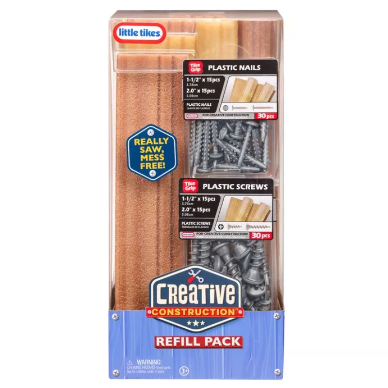 Little Tikes Zestaw Creative Construction - drewno, gwoździe i śruby