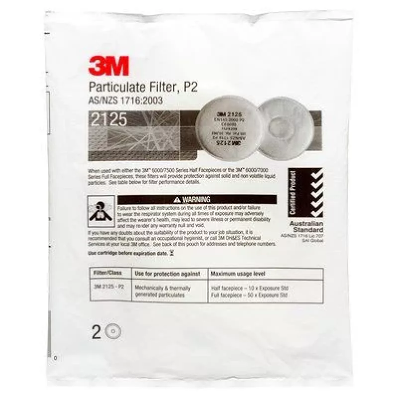 Filtr cząsteczkowy 3M 2125 P2 2 szt.