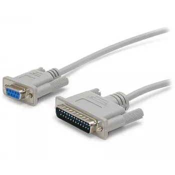 StarTech.com 10 ft Cross Wired DB9 to DB25 Szeregowy kabel null modem - F/M