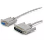 StarTech.com 10 ft Cross Wired DB9 to DB25 Szeregowy kabel null modem - F/M