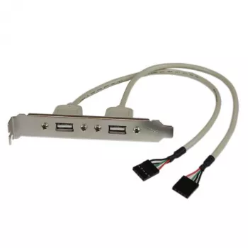 StarTech.com Adapter ślepej zaślepki 2 porty USB A żeński, 2 x IDC, 2 x USB A, 0,286 m, Srebrny