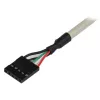 StarTech.com Adapter ślepej zaślepki 2 porty USB A żeński, 2 x IDC, 2 x USB A, 0,286 m, Srebrny
