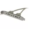StarTech.com Adapter ślepej zaślepki 2 porty USB A żeński, 2 x IDC, 2 x USB A, 0,286 m, Srebrny